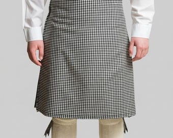 Shepherd Tartan Kilt - Scottish Traditional Highland Handmade Shepherd Check Acrylic Wool 8Yards Men Kilt