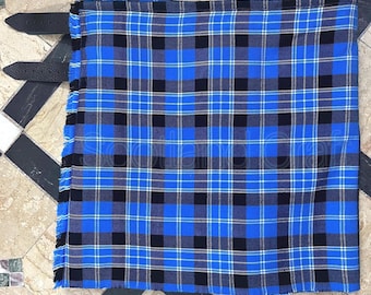 Handmade Clark Ancient Tartan Kilt: Scottish Acrylic Wool, 8 Yards Highland Wedding Attire