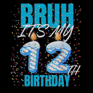 やあ、私の12歳の誕生日 12歳の男の子の誕生日 子供向けPNGデジタル