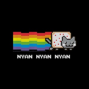 Nyan Cat Nyan Nyan Nyan Rainbow Funny Internet Meme  PNG Digital