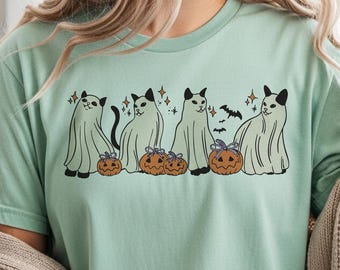 Cute Spooky Ghost Cat PNG, Just a Spooky Cat PNG, Halloween Cats Shirt Png, Retro Halloween Black Cat SVG, Black Cat Halloween Png, Cat Svg