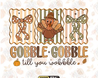 Preppy Thanksgiving Gobble Png, Thanksgiving Png, Floral Turkey Png, Thanksgiving Turkey Png, Fall Png, Turkey png files, Fall design png