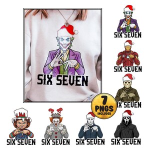Funny 67 Christmas Png Bundle, Six Seven Shirt, 6 7 Movie Killers Png, Six Seven Meme Christmas Png, 67 Trend Social Media, Digital Download