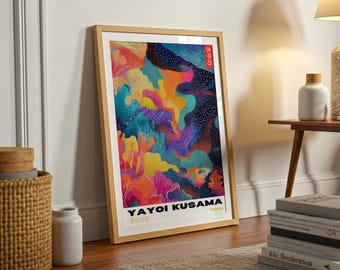 Yayoi Kusama Poster: Colorful Abstract Japanese Art Print