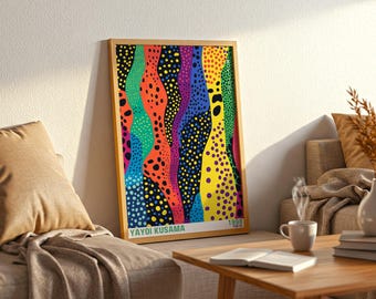 Yayoi Kusama Art Print: Psychedelic Polka Dot Japanese Wall Art