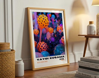 Yayoi Kusama Poster: Colorful Japanese Exhibition Wall Art