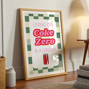 Coke Zero Print | Coke Zero art | Gallery wall | Art | Poster | Coke Zero gift
