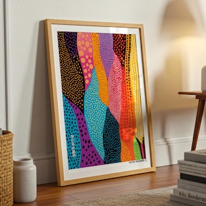 Yayoi Kusama Poster, Yayoi Kusama Wall Art, Yayoi Kusama Print, Japanese Exhibition Poster, Japanese Wall Art, Japandi Art, Japanese Art