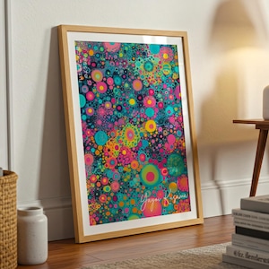 Yayoi Kusama Poster - Abstract Yayoi Kusama Print, Japandi Art, Japanese Wall Art - Inspired by Yayoi Kusama Japandi Wall Art