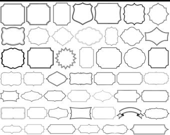 Classic Frames Svg Bundle, Label Borders, Emblems Svg, Decorative Frames, Vector Frames, PNG Files, Label Borders Svg, Banners Clipart Svg