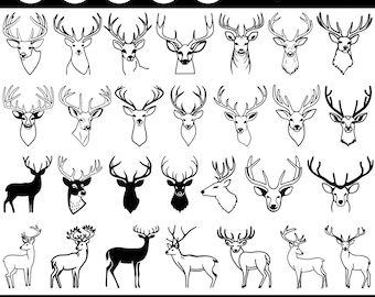 Deer SVG Bundle, Forest Animal Cut Files (Digital Download)