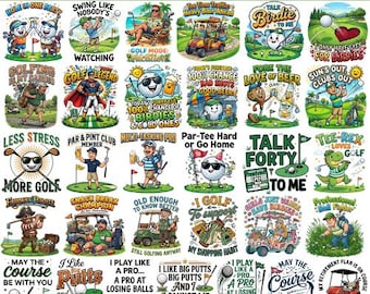 Funny Golf PNG Bundle, Sublimation Designs, PNG Files Golf Quotes, T Shirt & Mug Designs, Commercial Use, Digital Download