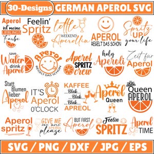 Bundle allemand Aperol Svg, Holy Aperoli Svg, Aperol Spritztour Svg, vin Svg, Plotterdatei Svg, alcool svg, allemand pour Cricut, Silhouette