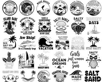Retro Summer Svg Bundle, Summer svg, Beach svg, Lake svg, Tropical Svg, Vacation Svg, Tequila Sunshine, Summer Quotes, Hello Summer SVG