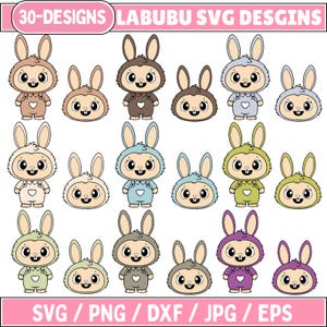 Labubu Svg Png Bundle, Labubu Png, Cute Labubu Vector, Labubu Clipart, Labubuu Sublimation, T Shirt Design, Cartoon Character Svg
