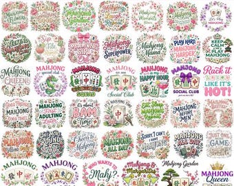 Mahjong PNG  Bundle, Mah Jong Quotes, Shirt Designs, Social Club Clipart, Funny Mahjong Shirt Designs, Sublimation Graphics,Digital Download