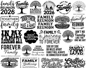 Family Reunion SVG Bundle, Family Reunion 2026 SVG PNG, Family svg, Family Tree svg, Family Reunion Shirts, Family Vacation svg, Family Love