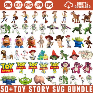 Story Svg Bundle, Toy Story Png, Woody Svg Files, Buzz Lightyear Svg for T-Shirts, Digital Download,Png, Cut Files For Circut