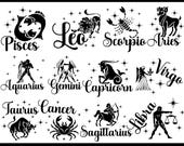 Zodiac Svg Bundle, Celestial Svg, Zodiac Symbols, Positive Zodiac T-shirt, Celestial Horoscope Clipart, Zodiac Quotes, Astrology Svg, Cricut