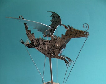 Painted Aluminium Dragon Automata