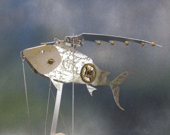 Steampunk Flying Fish Automata