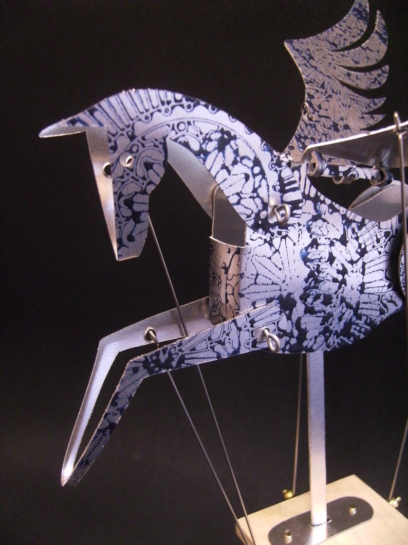 Pegasus Automata in aluminum stamped in blue. image 1