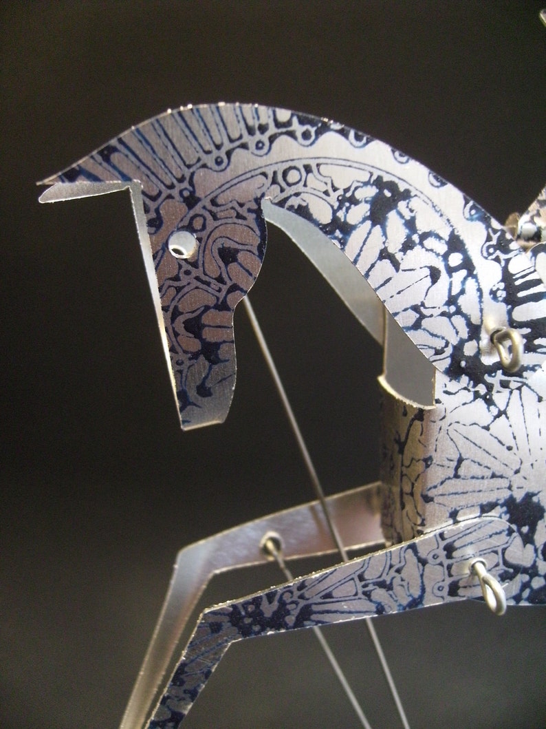 Pegasus Automata in aluminum stamped in blue. image 3