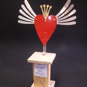 A handmade automaton for Valentine's Day titled 'My Heart Has Wings' image 2