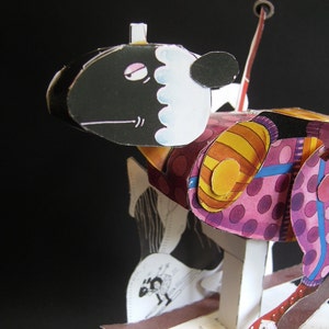 Kit of automata cut out of the Skiing Sheep card. image 2