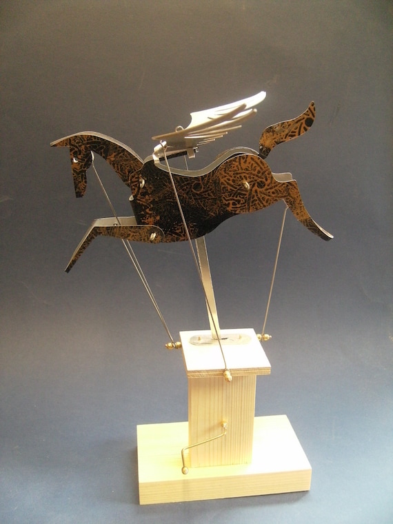 Black and Gold Pegasus Automata