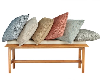 Funda de almohada de algodón con diseño geométrico en zigzag y estampado de chevrones, cuadrada, moderna y colorida, para decoración del hogar