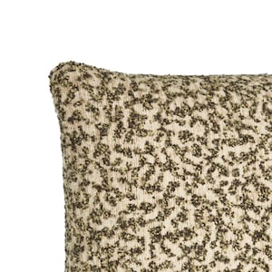 Forest Dream Pillow Cover | Handmade Olive & Beige Textured Throw Cushion, Rustic Euro Sham, Boho Home Decor Pillow