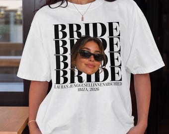 Personalized hen party T-shirt with photo | Bride Crew hen party shirts with photo | Personalized hen party T-shirts | Group shirt | Hen party T-shirt with names