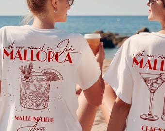 Personalized Mallorca T-shirt with name | Perfect Mallorca party shirt for hen parties & girls' trips!