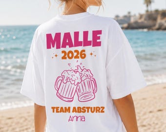 Personalized Mallorca Shirt 2026 with Name | Women's Mallorca T-Shirt | Party Outfit | Girls' Trip Group Shirt | Women's Beer Shirt