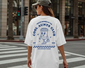 Cool Aunts Club Personalized Shirt | Godmother Gift | Aunt T-Shirt with Year | Gift for Aunt - Birth, Pregnancy, Christmas
