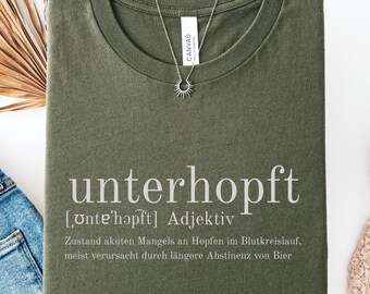 Personalized Beer Shirt for Women | Funny Underhopped T-Shirt | Oktoberfest Outfit for Women | Beer Lover Gift, Father's Day Gift