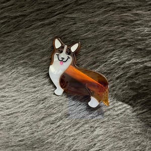 Original personalized cartoon dog-themed high-end hair clips, cute and youthful,  Corgi hair clips, suitable for children and young girls