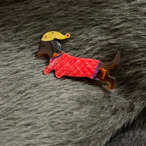 Original personalized cartoon dog-themed high-end hair clips, cute and youthful, dachshund hair clips, suitable for children and young girls
