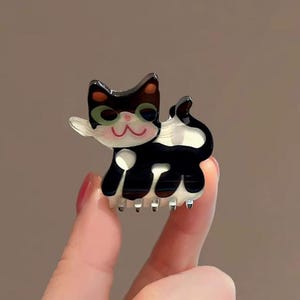 Pinzas para el pelo originales y personalizadas de alta gama con temática de gato de dibujos animados, lindas para reducir la apariencia de la edad, horquillas para niños