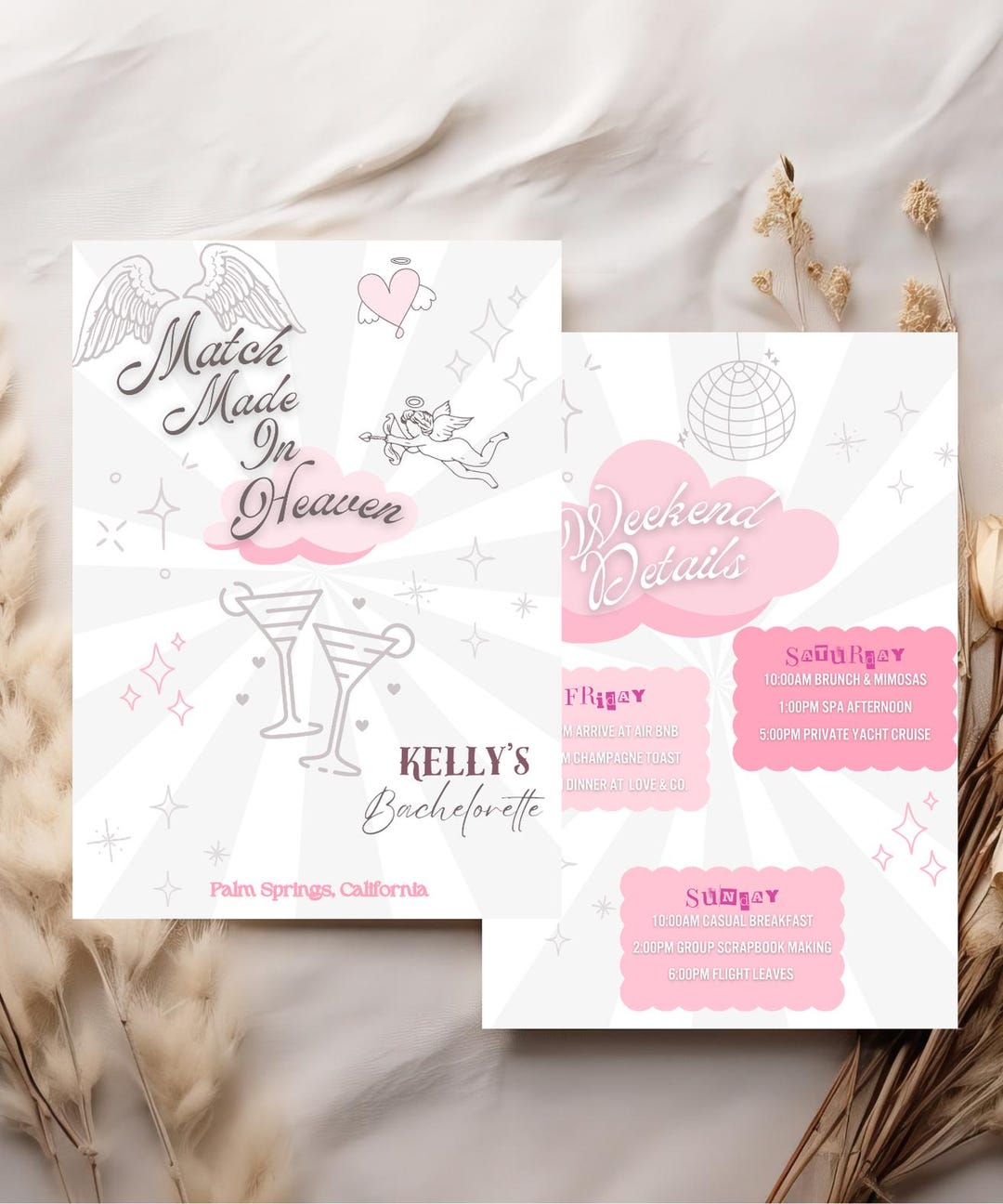 Match Made in Heaven Bachelorette Invitation Template (canva Editable,  Instant Download) - Etsy Israel