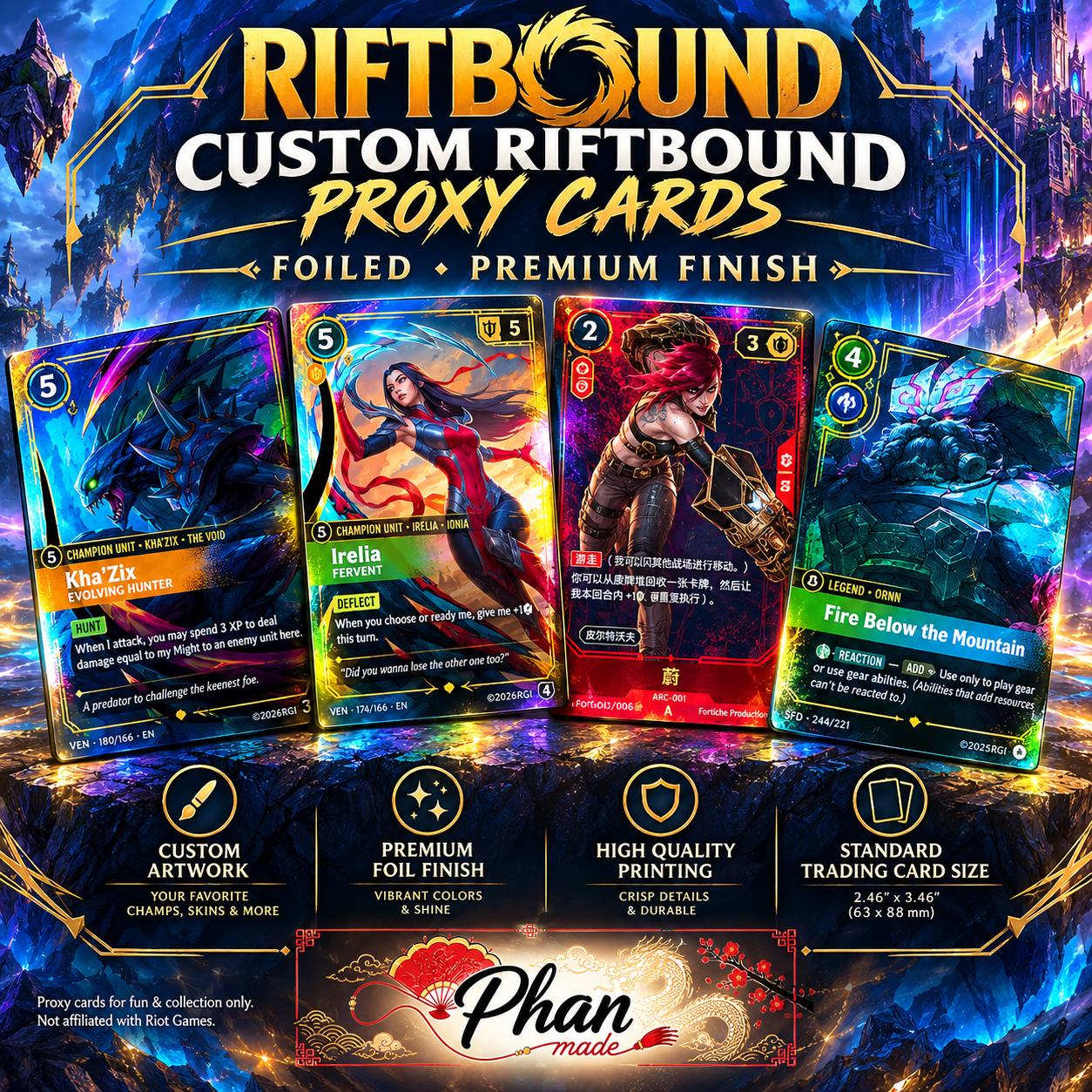 Riftbound Proxy Cards - Etsy