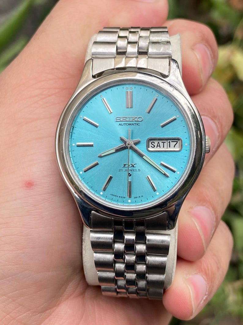 Vintage Seiko 5 herrklocka DX 6309 dag/datum bild 3