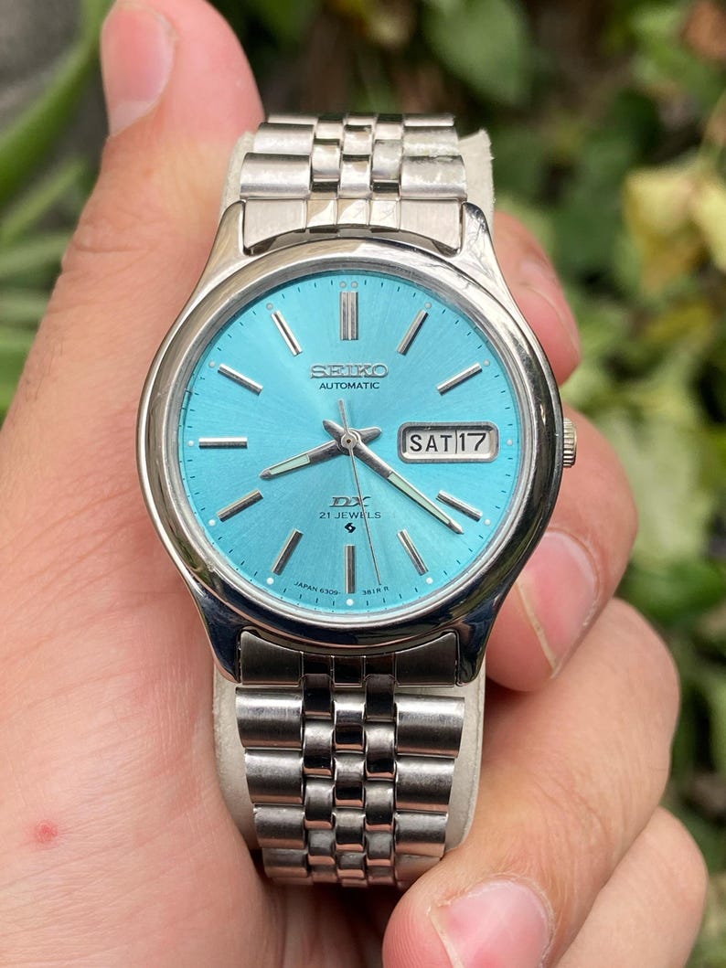 Vintage Seiko 5 herrklocka DX 6309 dag/datum bild 1