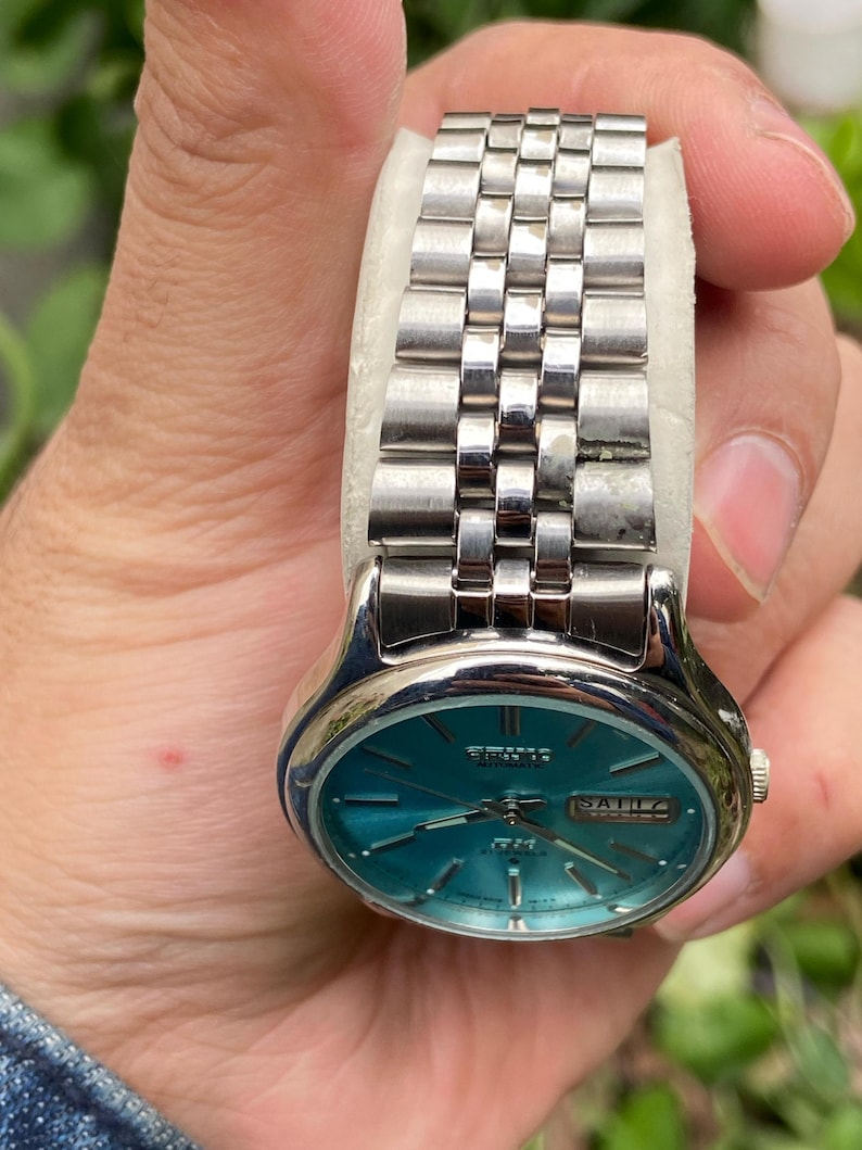 Vintage Seiko 5 herrklocka DX 6309 dag/datum bild 4