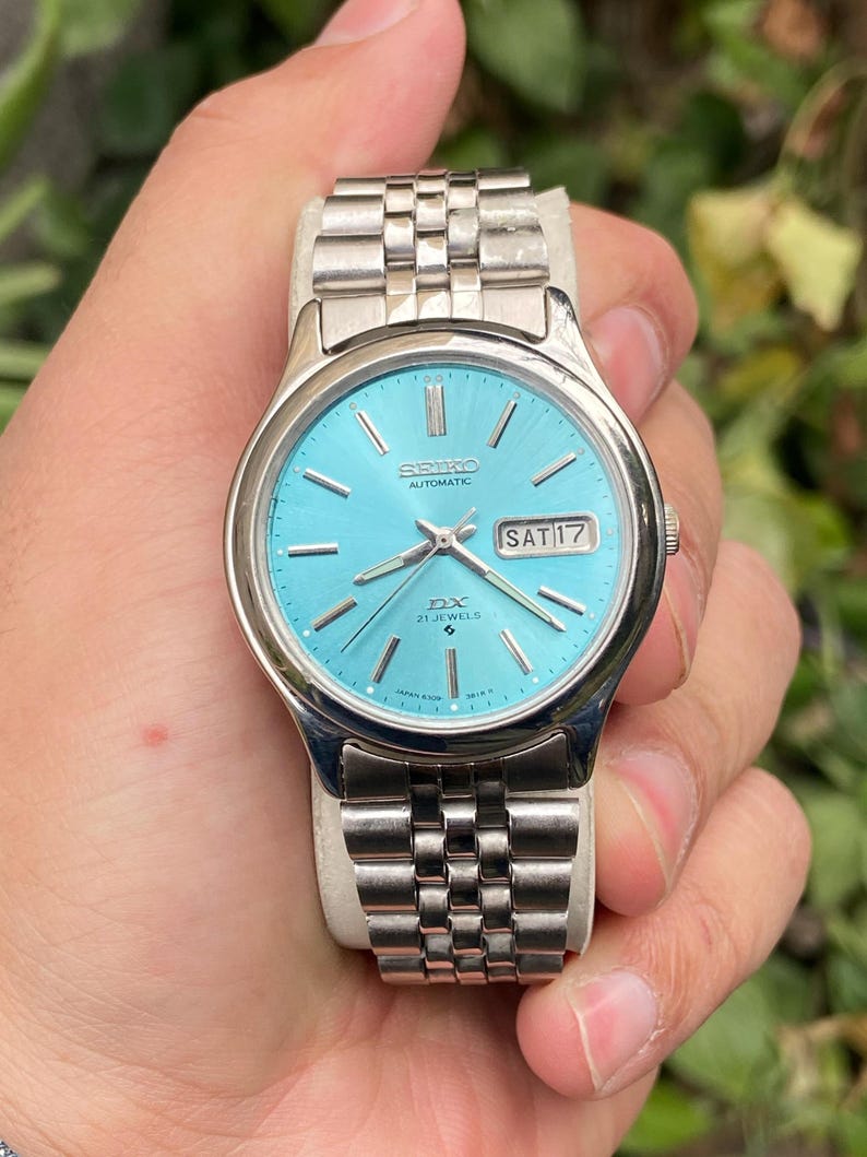 Vintage Seiko 5 herrklocka DX 6309 dag/datum bild 2