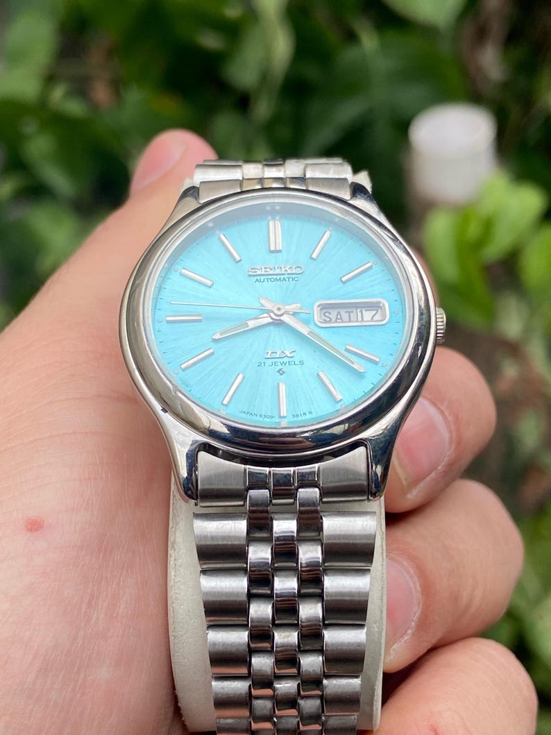 Vintage Seiko 5 herrklocka DX 6309 dag/datum bild 5