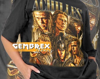 Maglietta vintage Achilles anni '90 y2k abbigliamento unisex per adulti DG8
