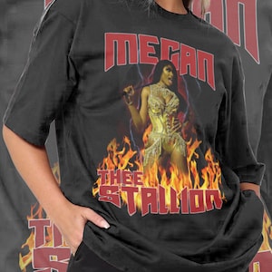 chemise vintage megan thee stallion, vêtements unisexes pour adultes des années 90