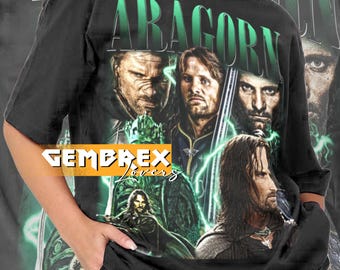 Maglietta vintage Aragorn anni '90 y2k abbigliamento unisex per adulti GOR4
